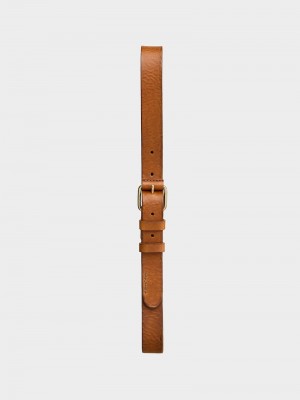 Nudie Jeans Dwayne Leren Belt Toffee Accessoires Heren Bruin | PNO102879