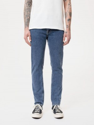 Nudie Jeans Lean Dean Plain Stone Jeans Heren Grijs | EMA765298