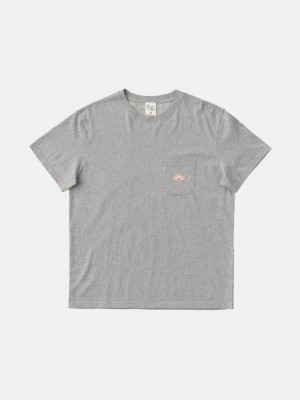 Nudie Jeans Leffe Pocket T-Shirt Heren Grijs | XLR435970