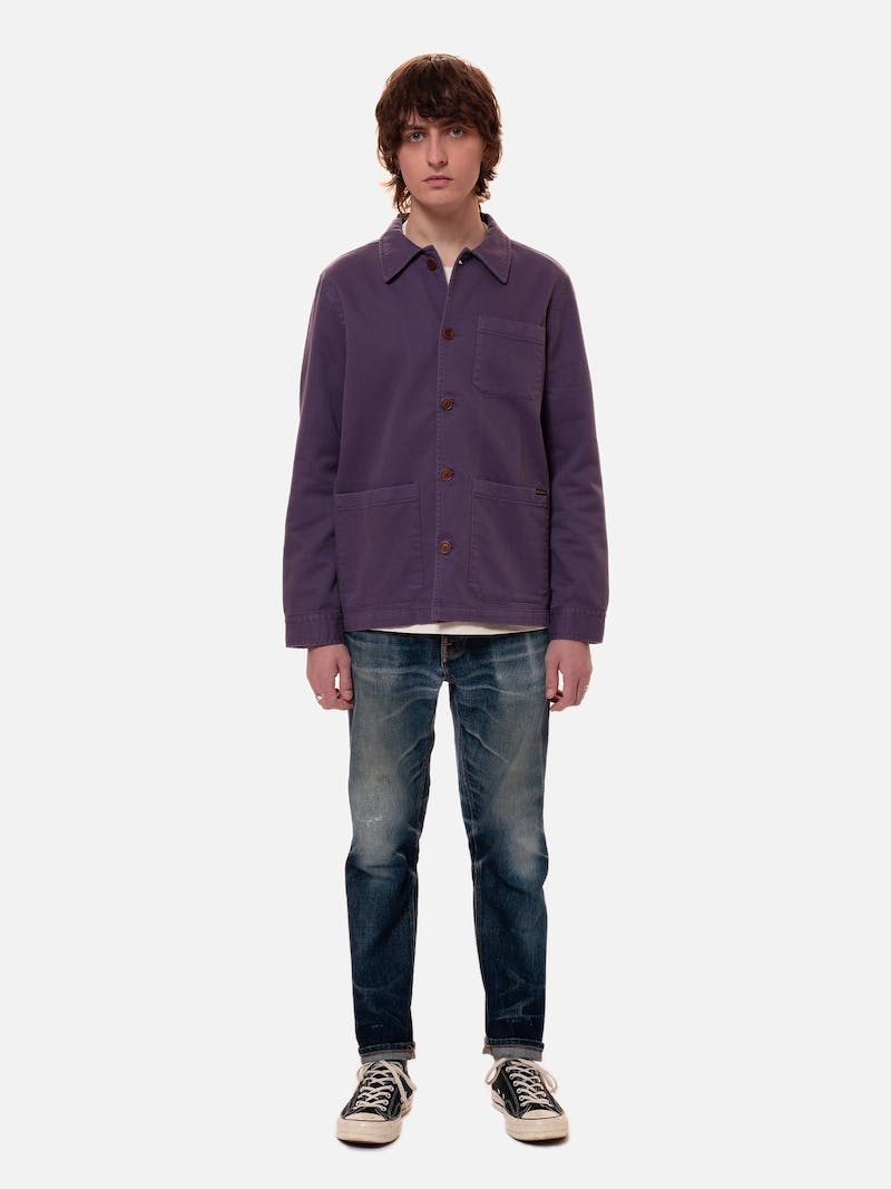 Nudie Jeans Barney Worker Lilac Jassen Heren Paars | AJQ514073