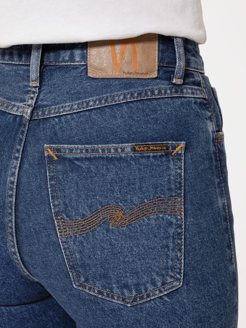 Nudie Jeans Breezy Britt 90s Stone Jeans Dames Grijs | UAT029413