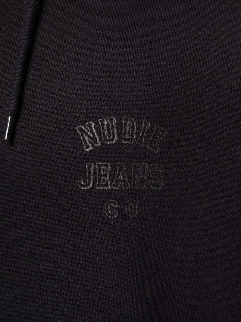 Nudie Jeans Franke Logo Sweatshirts Heren Zwart | HKS569274