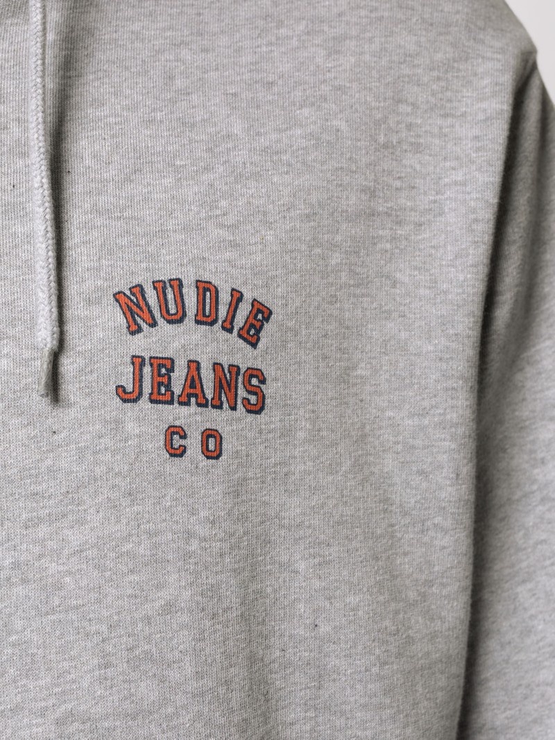 Nudie Jeans Franke Logo Sweatshirts Heren Grijs | PQX749350