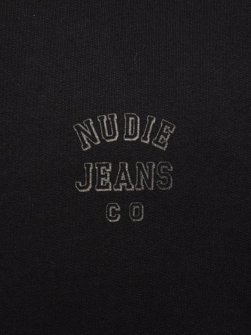 Nudie Jeans Frasse Logo Sweatshirts Heren Zwart | CUI742586