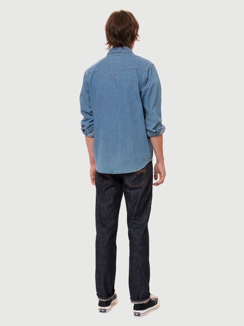 Nudie Jeans George Another Kind Of Overhemd Heren Blauw | MNP163290