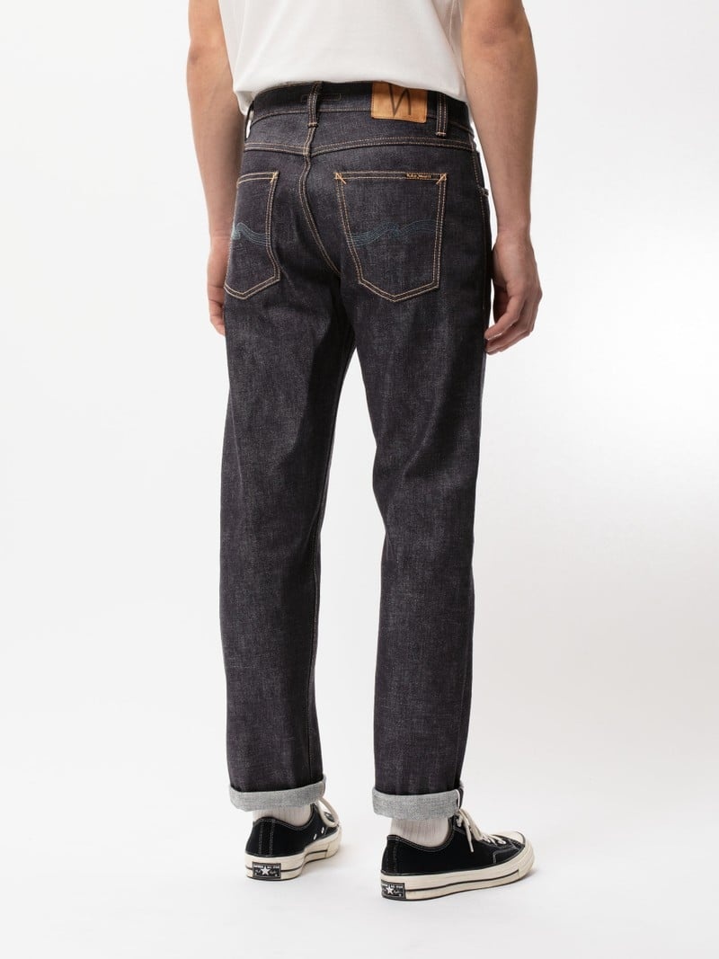 Nudie Jeans Gritty Jackson Dry Ace Selvage Jeans Heren Zwart | KXW815064