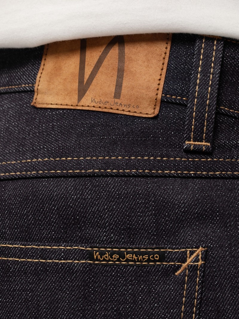 Nudie Jeans Gritty Jackson Dry Ace Selvage Jeans Heren Zwart | KXW815064