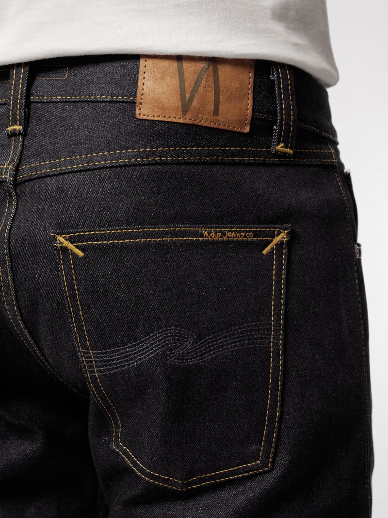 Nudie Jeans Gritty Jackson Dry Maze Selvage Jeans Heren Zwart | UVH594237