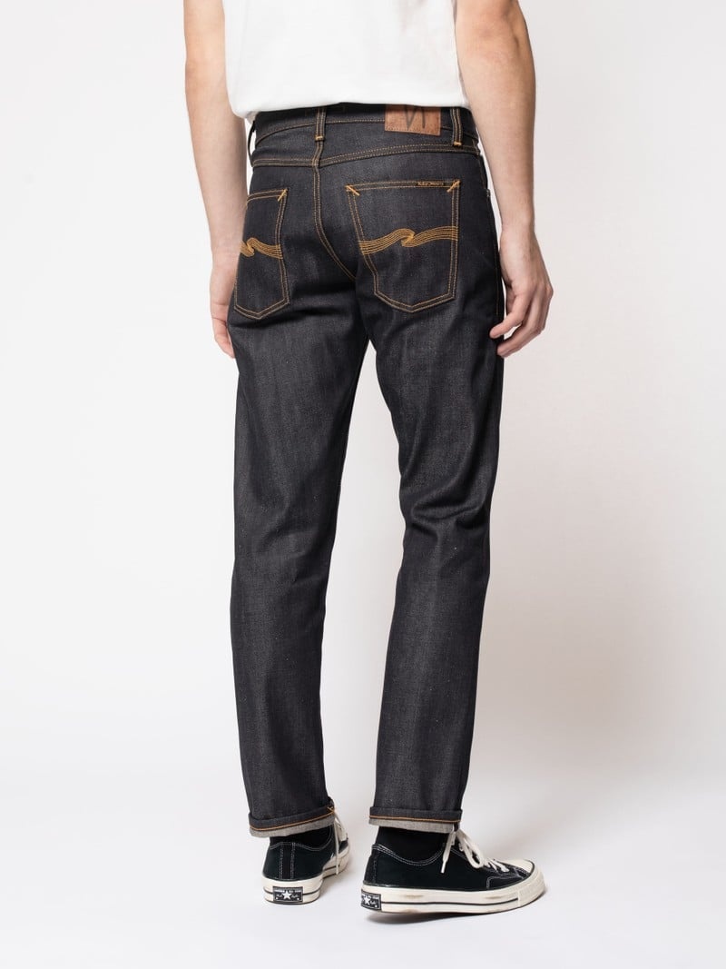 Nudie Jeans Gritty Jackson Dry Selvage Jeans Heren Zwart | NYC427916