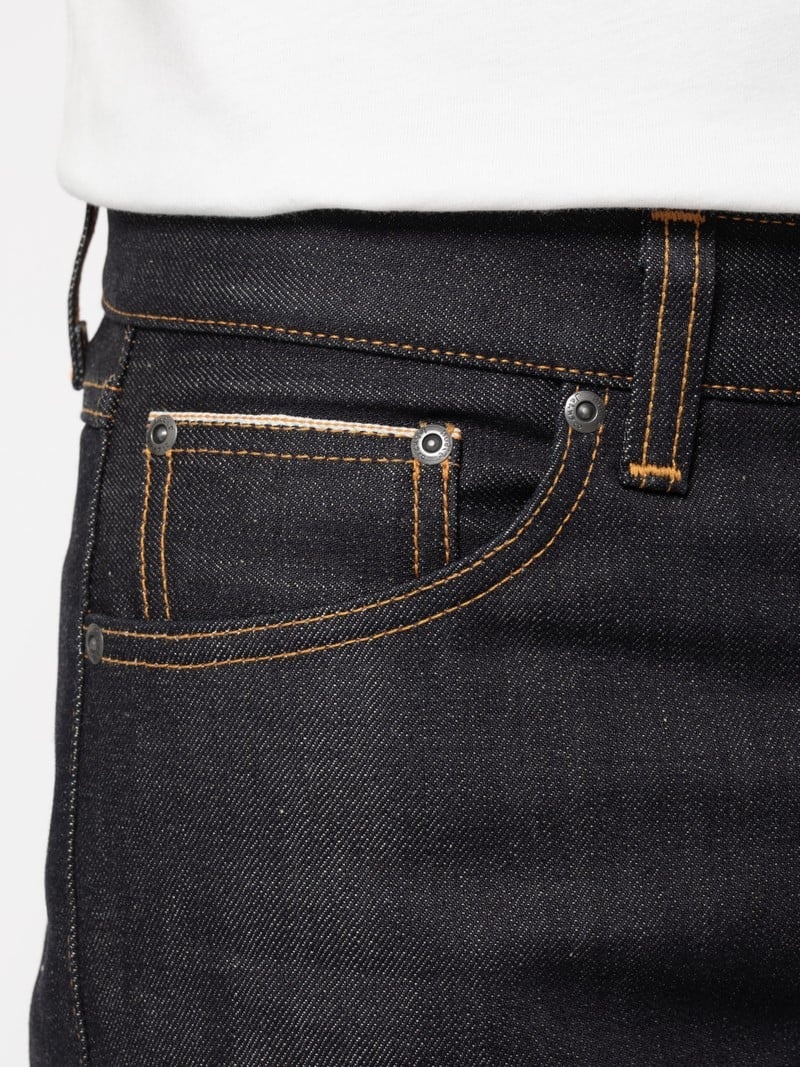 Nudie Jeans Gritty Jackson Dry Selvage Jeans Heren Zwart | NYC427916