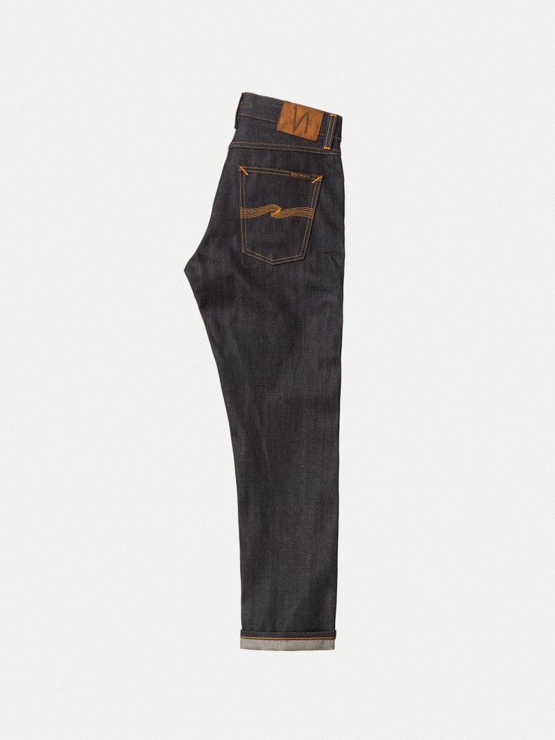 Nudie Jeans Gritty Jackson Dry Selvage Jeans Heren Zwart | NYC427916