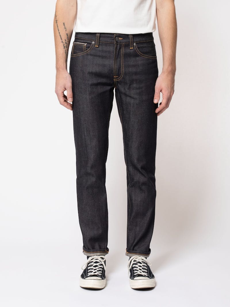 Nudie Jeans Gritty Jackson Dry Selvage Jeans Heren Zwart | NYC427916