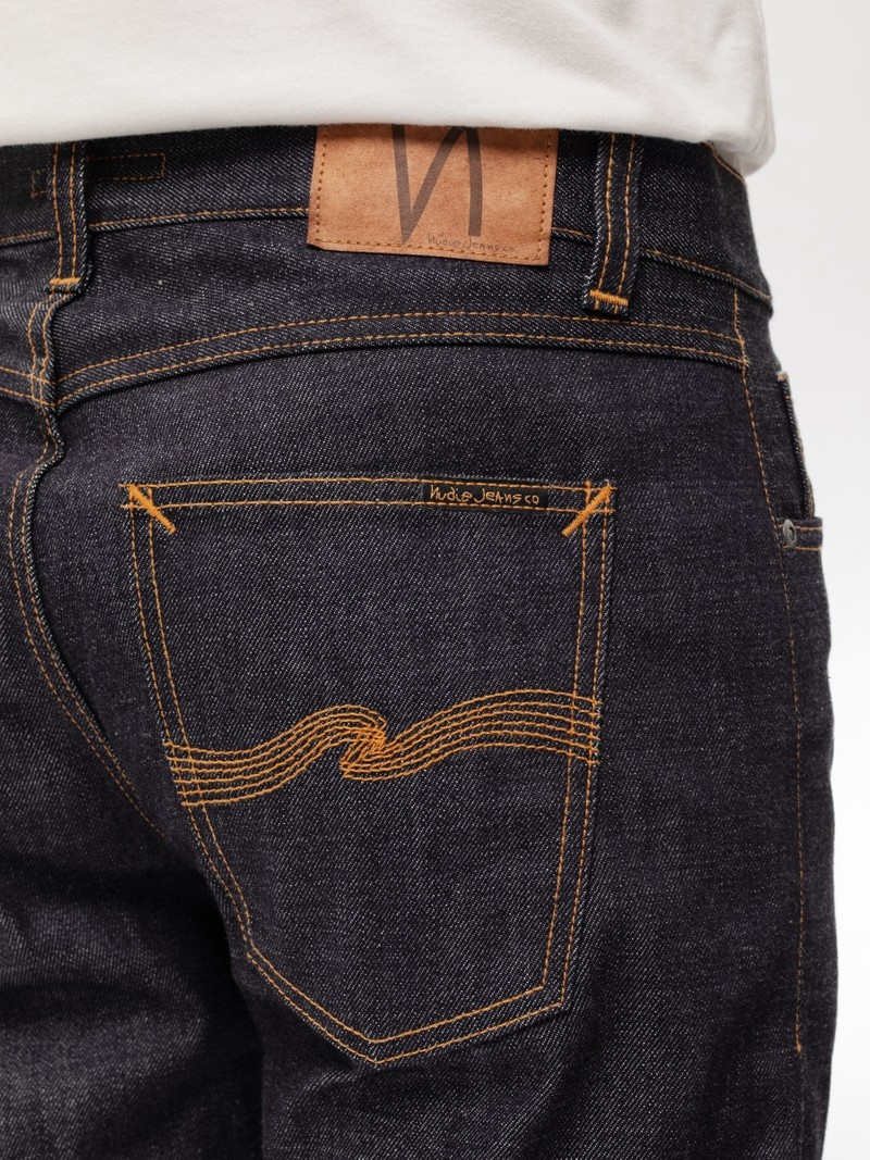 Nudie Jeans Gritty Jackson Snake Eyes Selvage Jeans Heren Zwart | WSQ765132