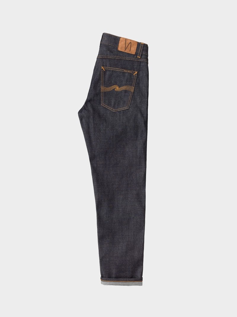 Nudie Jeans Gritty Jackson Snake Eyes Selvage Jeans Heren Zwart | WSQ765132