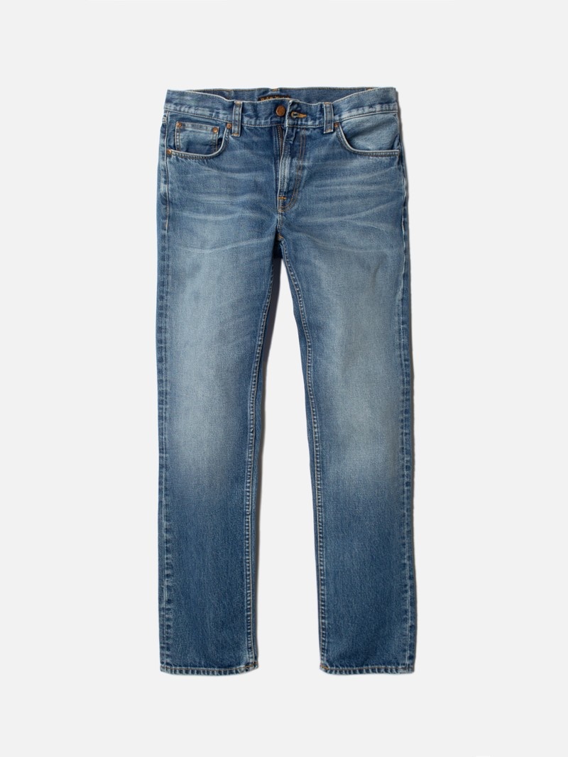 Nudie Jeans Gritty Jackson Traces Jeans Heren Blauw | ERP534096