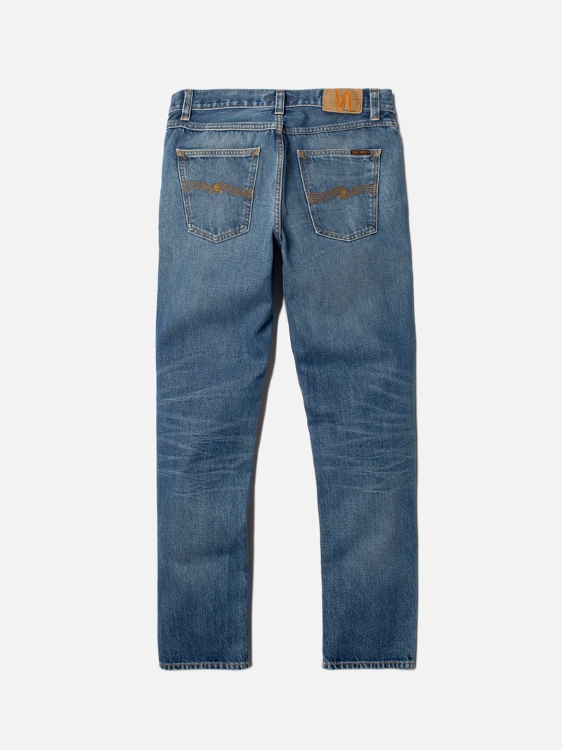 Nudie Jeans Gritty Jackson Traces Jeans Heren Blauw | ERP534096