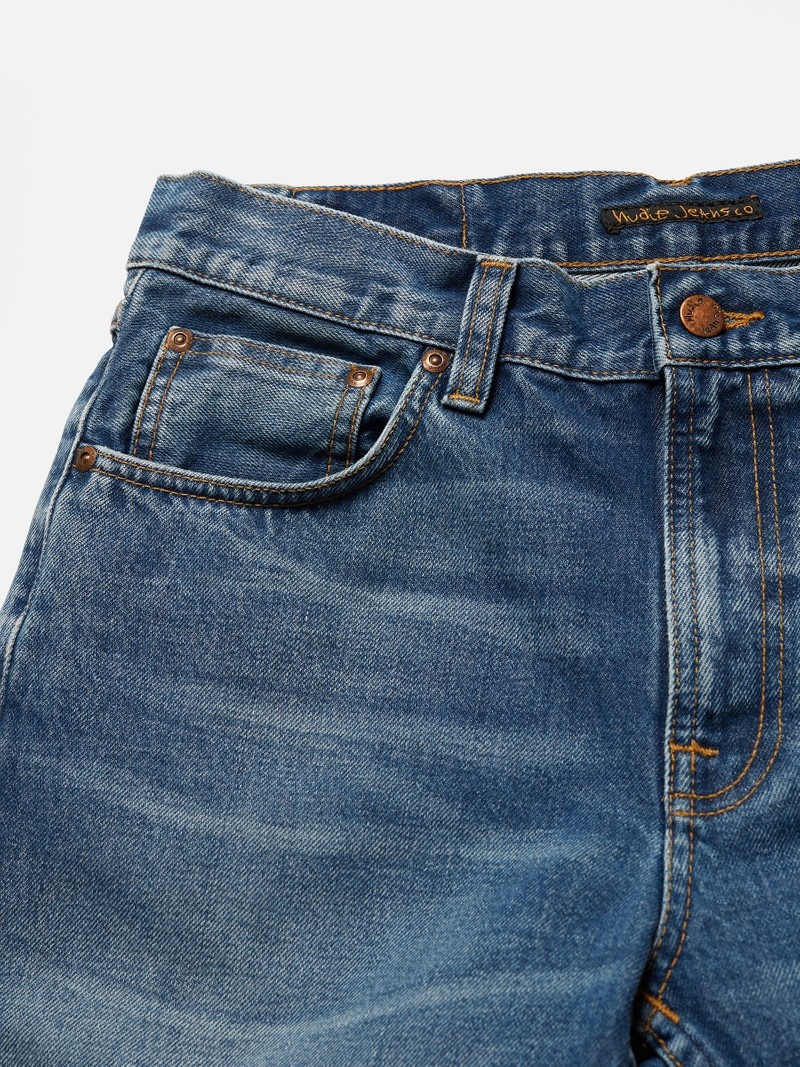 Nudie Jeans Gritty Jackson Traces Jeans Heren Blauw | ERP534096