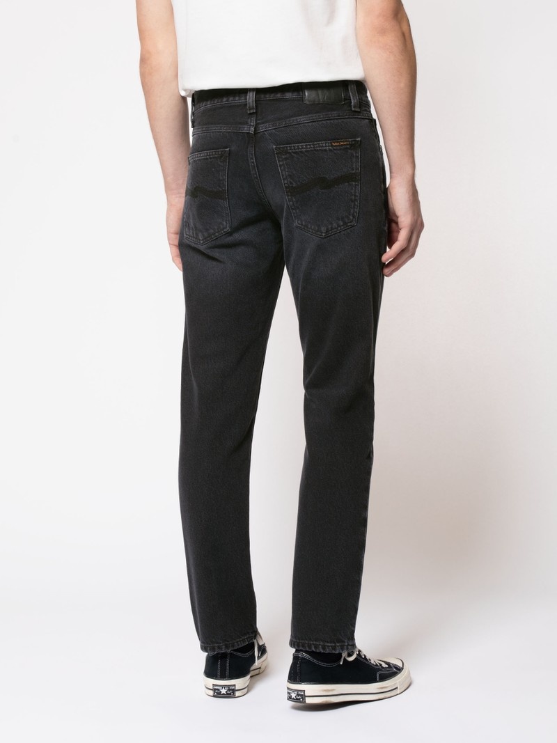 Nudie Jeans Gritty Jackson Worn Circle Jeans Heren Zwart | GDK697854