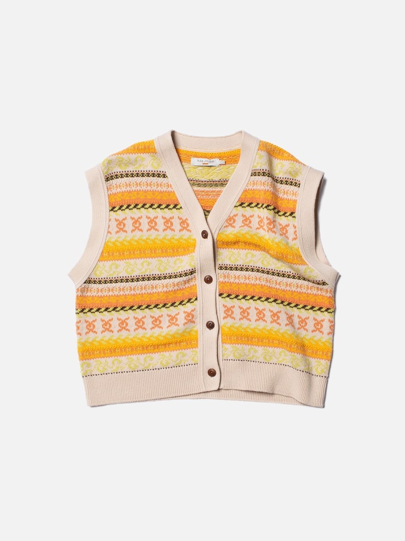 Nudie Jeans Kim Fair Isle Vest Multi Gebreide Kleding Dames Gekleurd | CLA689572