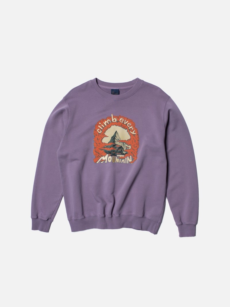 Nudie Jeans Lasse Every Mountain Lilac Sweatshirts Heren Paars | FHW816927