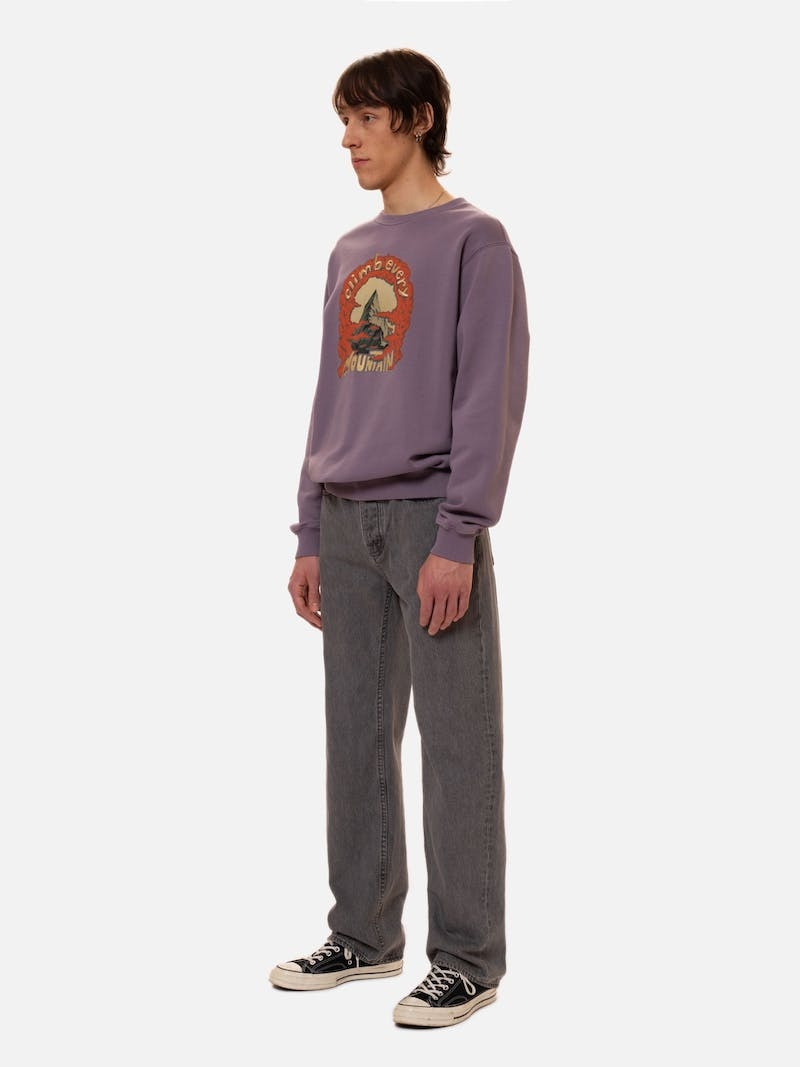 Nudie Jeans Lasse Every Mountain Lilac Sweatshirts Heren Paars | FHW816927