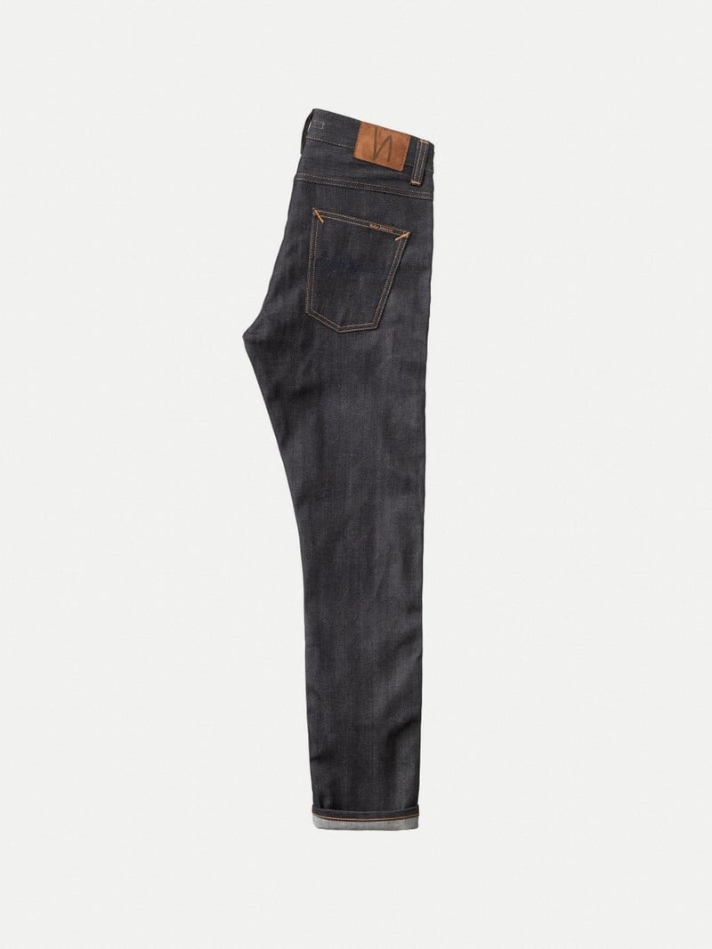 Nudie Jeans Lean Dean Dry Deep Selvage Jeans Heren Zwart | GDK418572