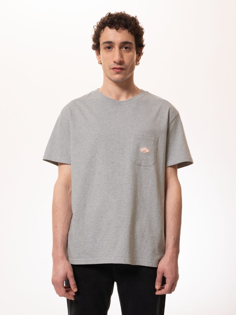 Nudie Jeans Leffe Pocket T-Shirt Heren Grijs | XLR435970