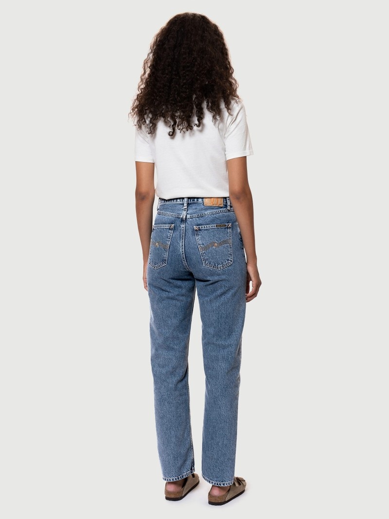 Nudie Jeans Lofty Lo Wavys Jeans Dames Blauw | VHU473068