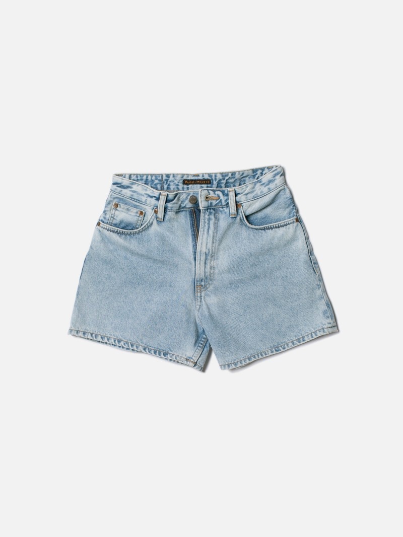 Nudie Jeans Maeve Shorts Sunny Broek Dames Blauw | YXW247316