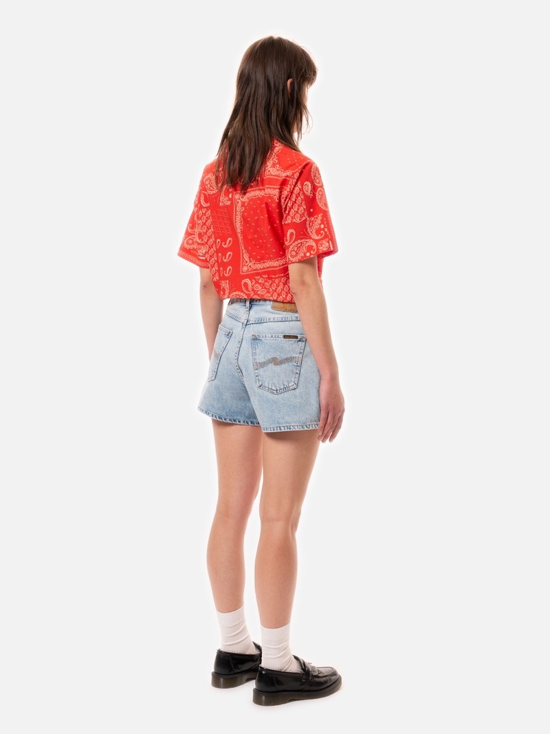 Nudie Jeans Maeve Shorts Sunny Broek Dames Blauw | YXW247316