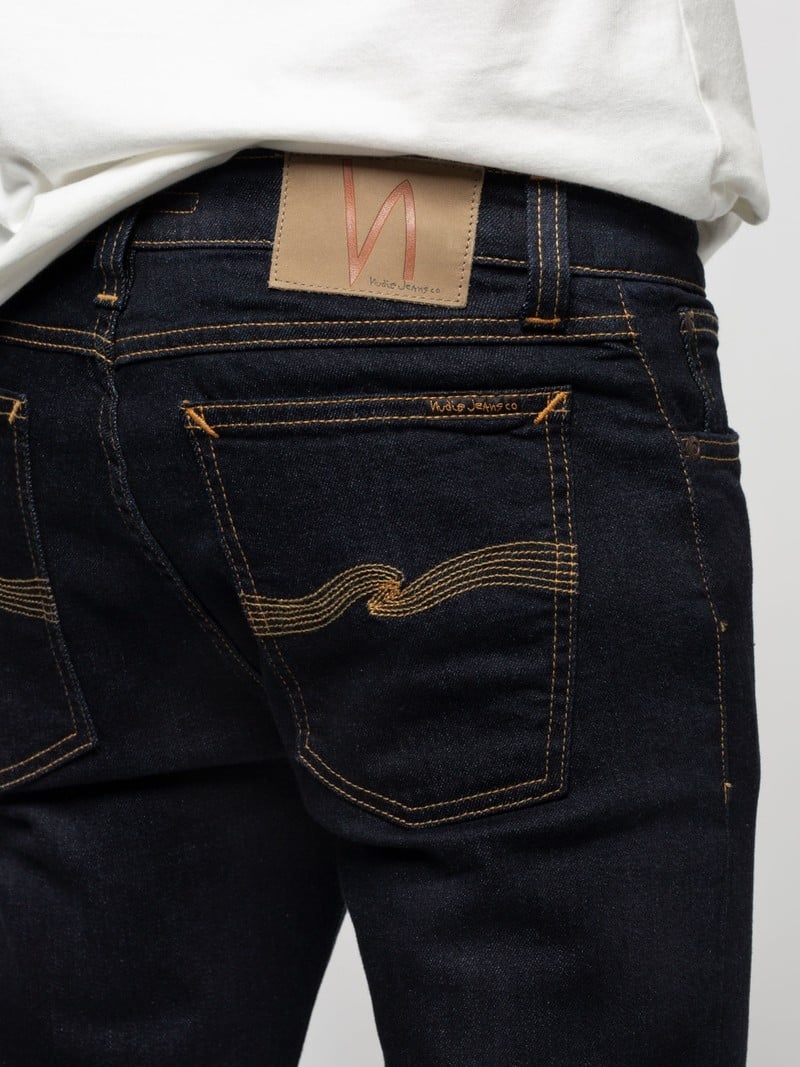 Nudie Jeans Mager Lin Dry Jeans Heren Zwart | OVM951483