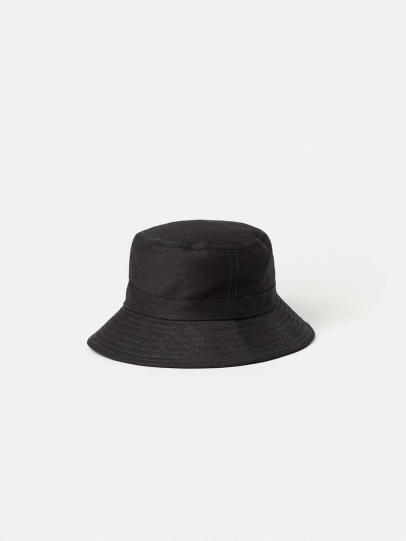 Nudie Jeans Martinsson Bucket Hat Muts Heren Zwart | MER604817