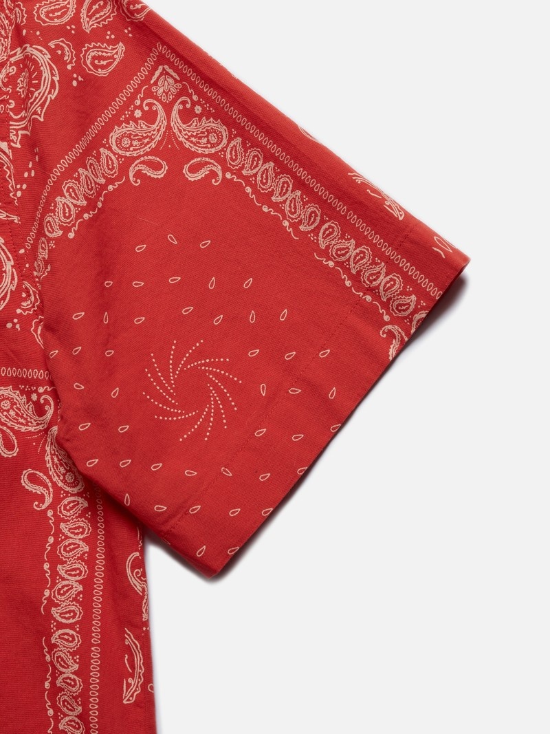 Nudie Jeans Moa Bandana Overhemd Dames Rood | WKY750638