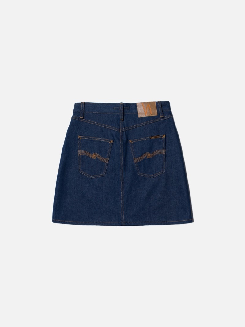 Nudie Jeans Molly Skirt 70's Jurk Dames Donkerblauw | IQH892350