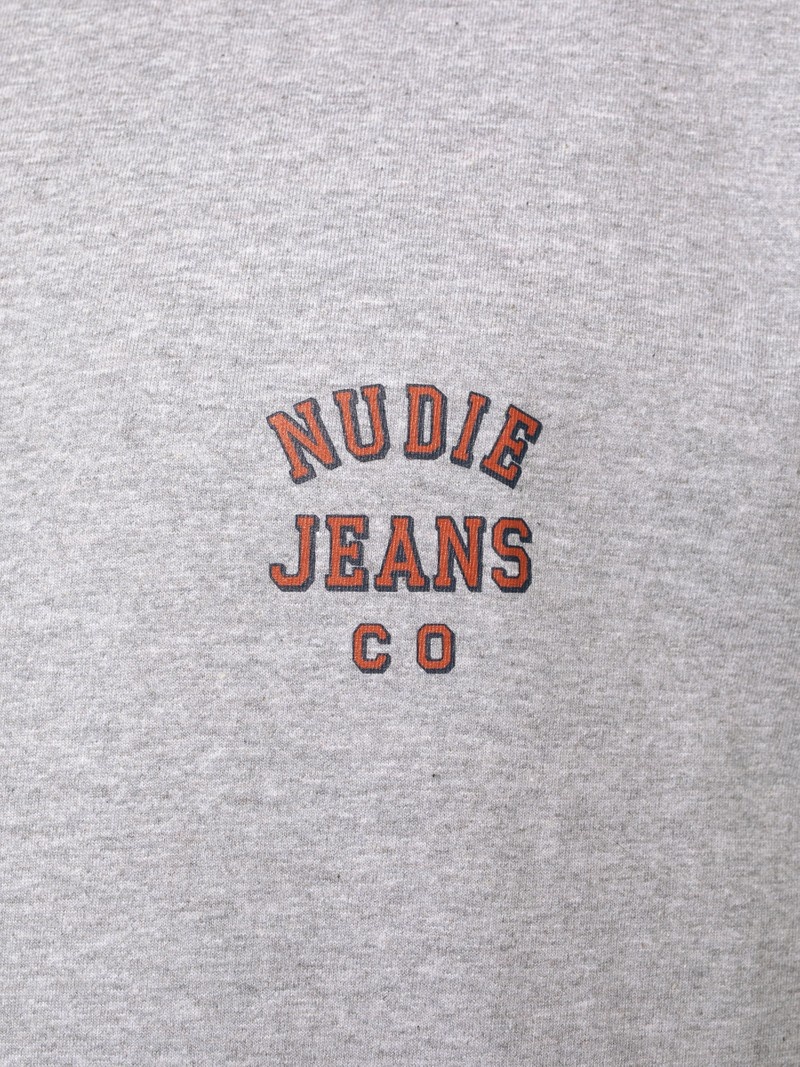 Nudie Jeans Roy Logo T-Shirt Heren Grijs | CSR513278