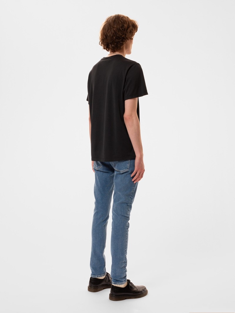 Nudie Jeans Roy Shock T-Shirt Heren Zwart | NFU023689