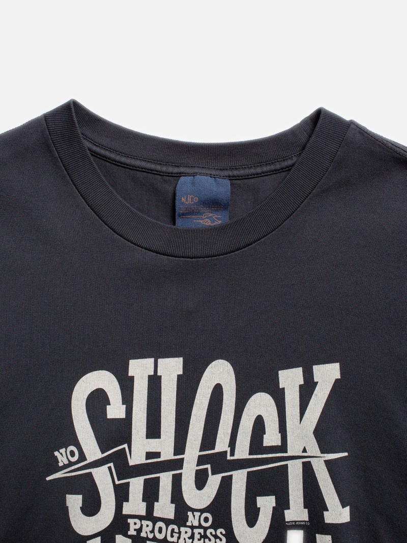 Nudie Jeans Roy Shock T-Shirt Heren Zwart | NFU023689