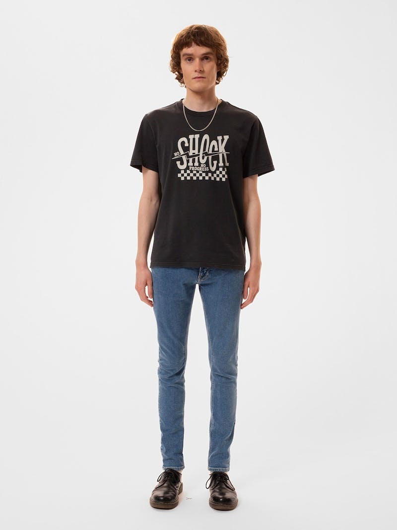 Nudie Jeans Roy Shock T-Shirt Heren Zwart | NFU023689