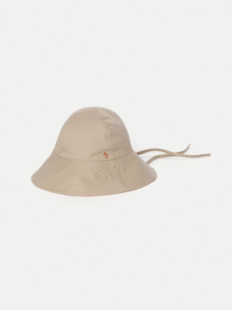 Nudie Jeans Solveig Katoenen Bucket Hat Muts Dames Beige | EOU231846