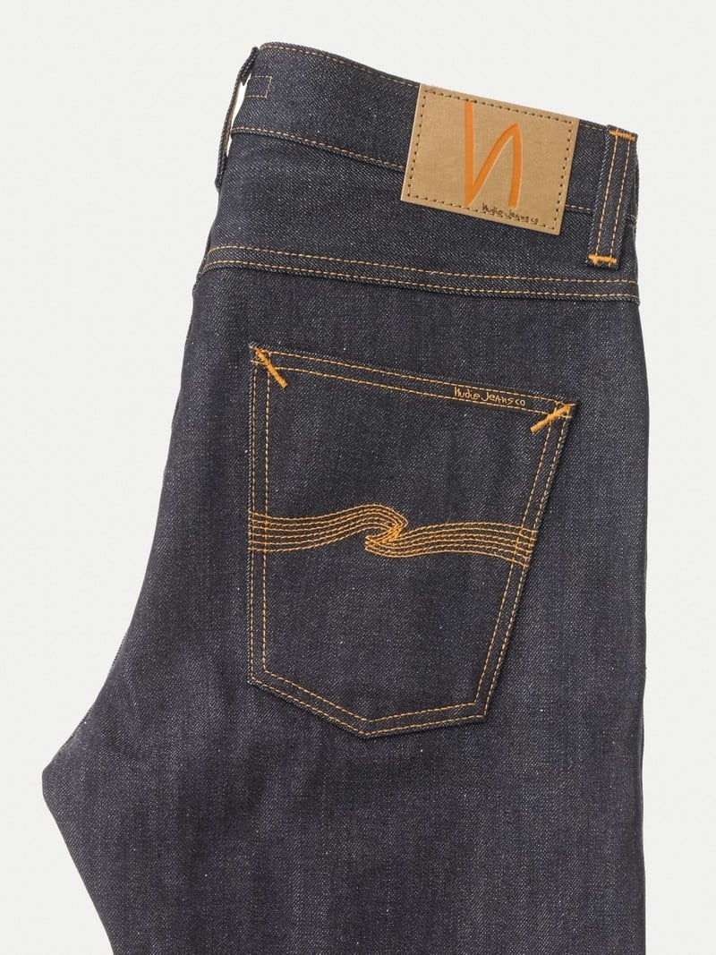 Nudie Jeans Steady Eddie II Dry Selvage Jeans Heren Donkergrijs | OZL849013