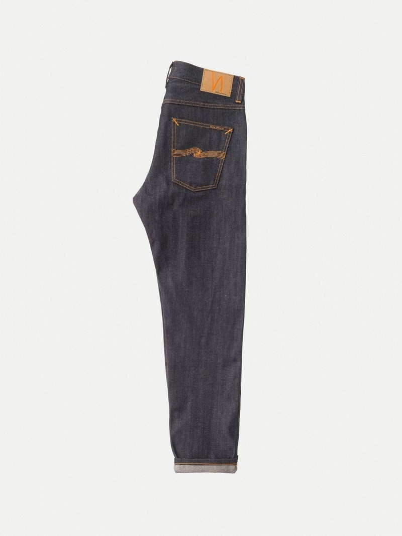 Nudie Jeans Steady Eddie II Dry Selvage Jeans Heren Donkergrijs | OZL849013