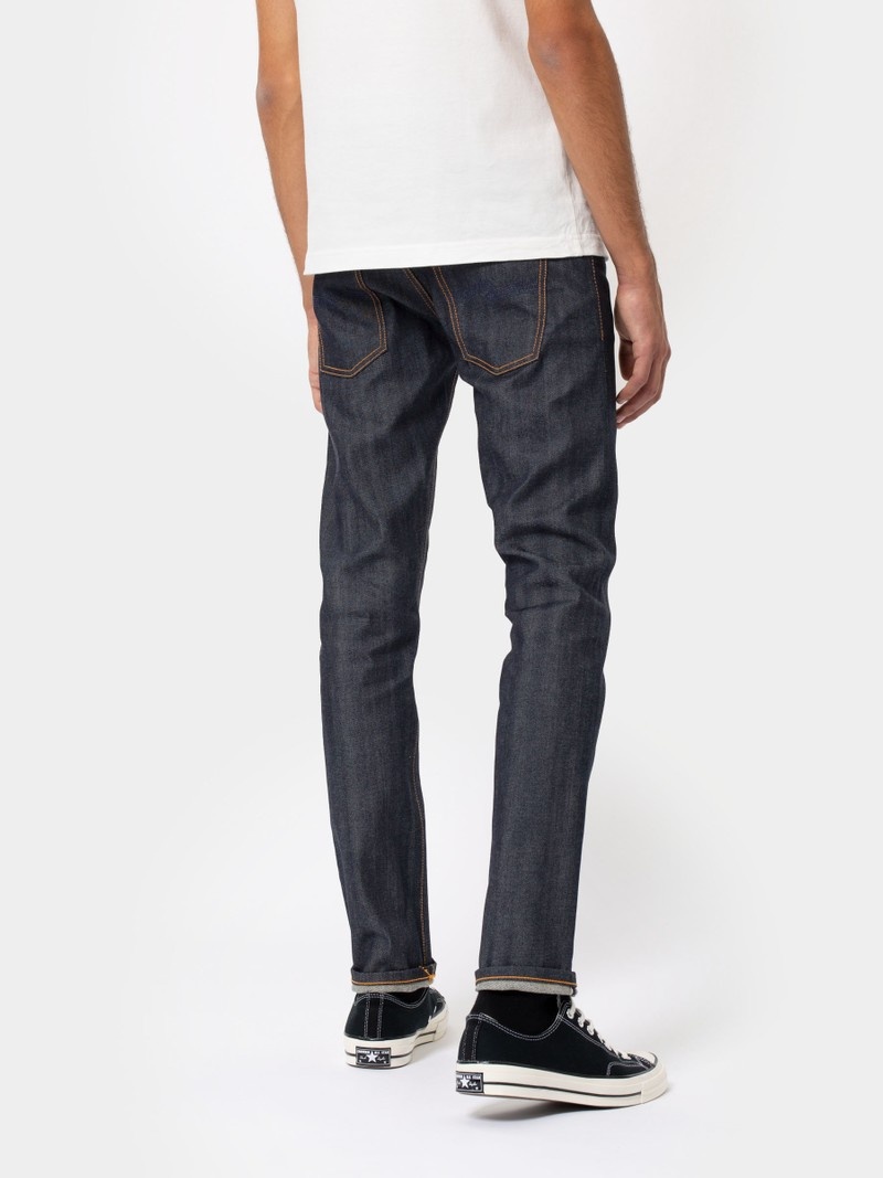 Nudie Jeans Thin Finn Dry Selvage Comfort Jeans Heren Zwart | EVJ809657