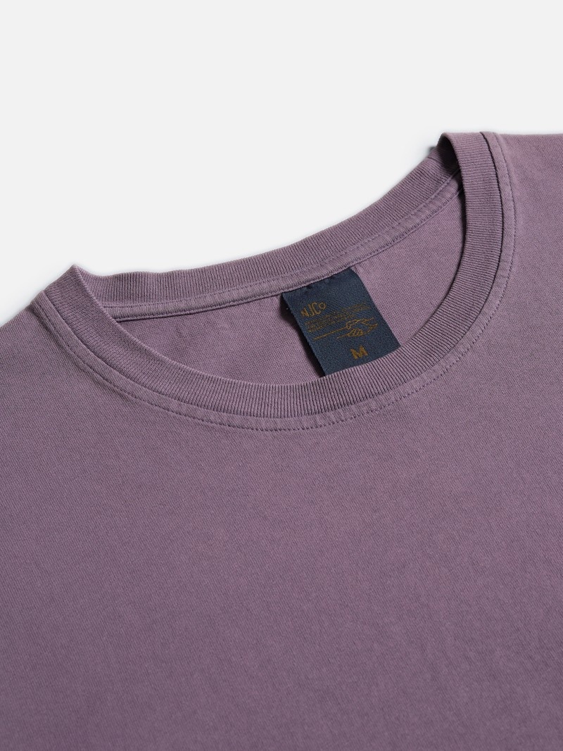 Nudie Jeans Uno Everyday Lilac T-Shirt Heren Paars | GYP530617